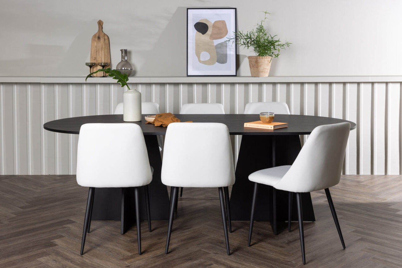 Bootcut, Night – Ensemble repas ovale – Noir