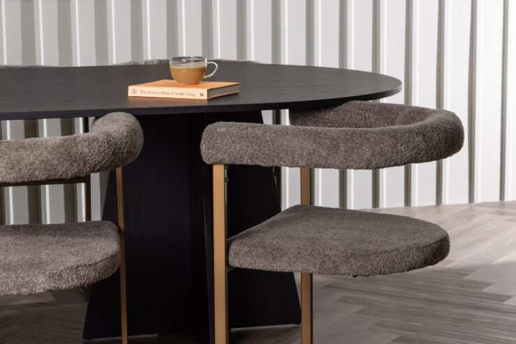 Bootcut, Morning – Ensemble repas ovale – Noir
