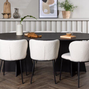 Bootcut, Edina – Ensemble repas ovale – Noir