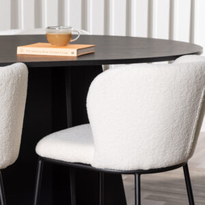 Bootcut, Edina – Ensemble repas ovale – Noir
