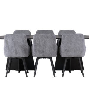 Bootcut, Rosie – Ensemble repas ovale – Noir