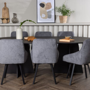 Bootcut, Rosie – Ensemble repas ovale – Noir