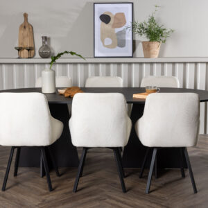 Bootcut, Rosie – Ensemble repas ovale – Noir