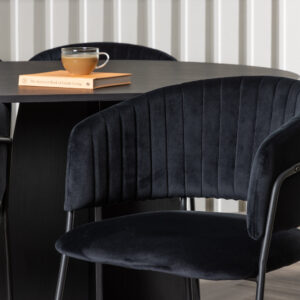 Bootcut, Selma – Ensemble repas ovale – Noir