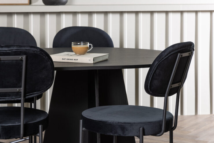 Bootcut, Stella – Ensemble repas ovale – Noir