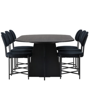 Bootcut, Stella – Ensemble repas ovale – Noir