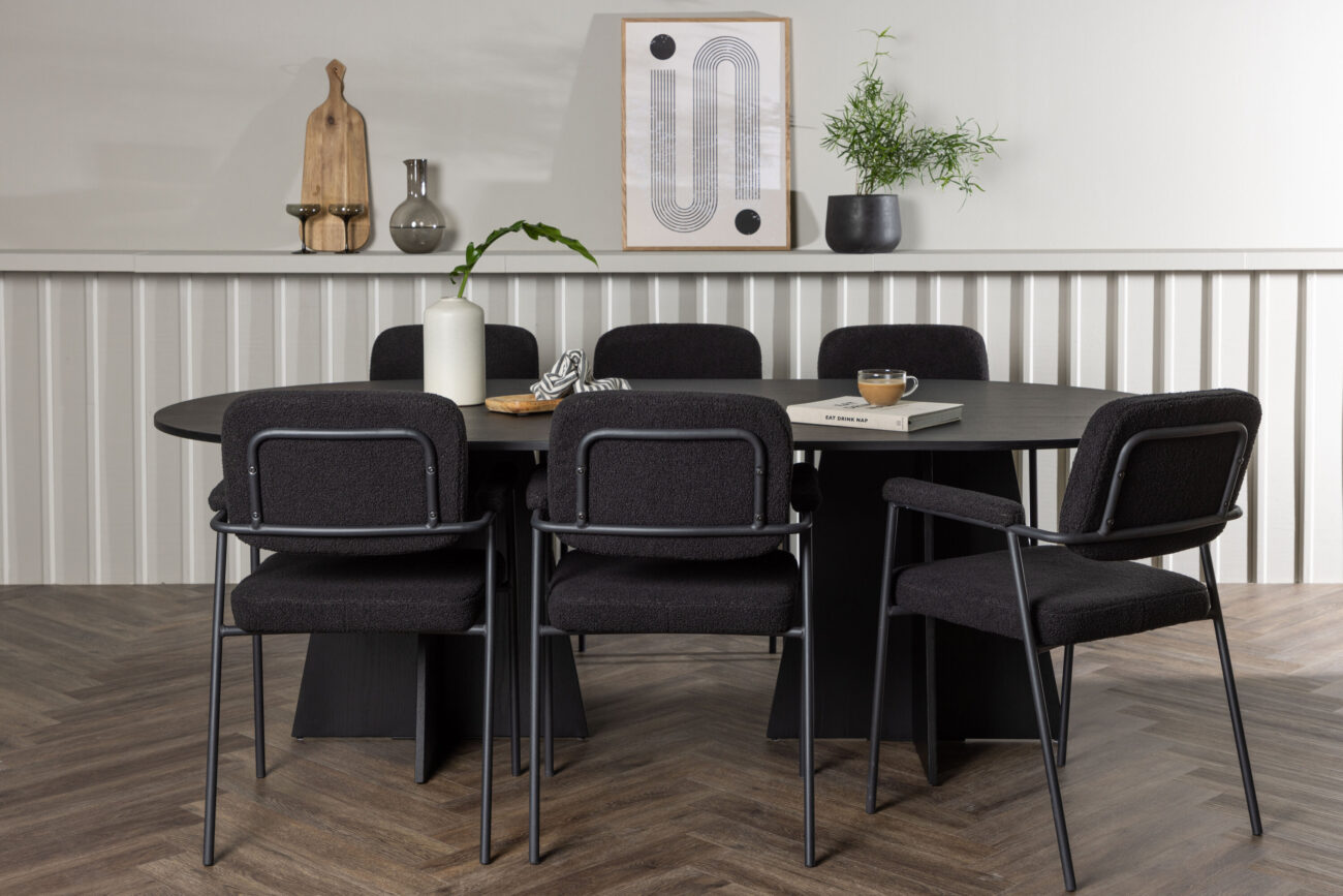 Bootcut, Yesterday – Ensemble repas ovale – Noir