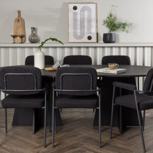 Bootcut, Yesterday – Ensemble repas ovale – Noir