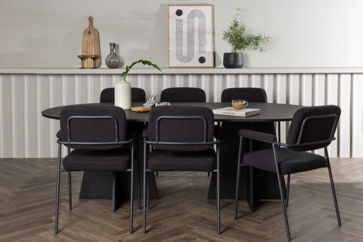 Bootcut, Yesterday – Ensemble repas ovale – Noir