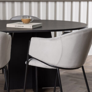 Bootcut, Evelina – Ensemble repas ovale – Noir