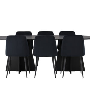 Bootcut, Night – Ensemble repas ovale – Noir
