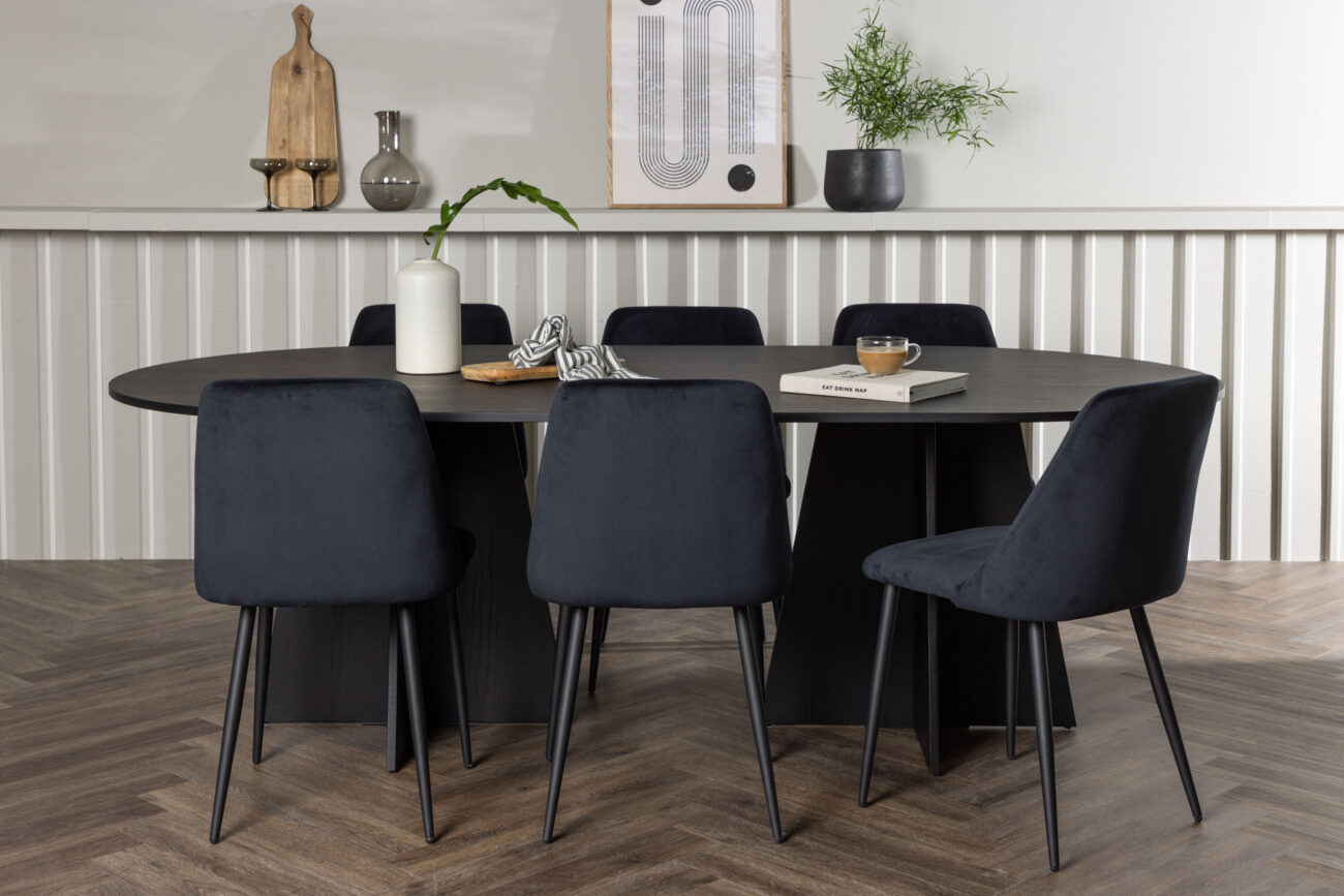 Bootcut, Night – Ensemble repas ovale – Noir