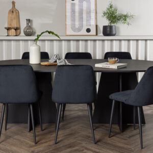 Bootcut, Night – Ensemble repas ovale – Noir