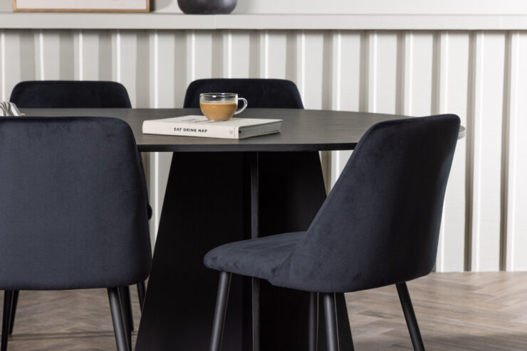 Bootcut, Night – Ensemble repas ovale – Noir