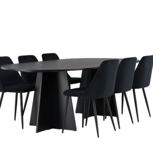 Bootcut, Night – Ensemble repas ovale – Noir