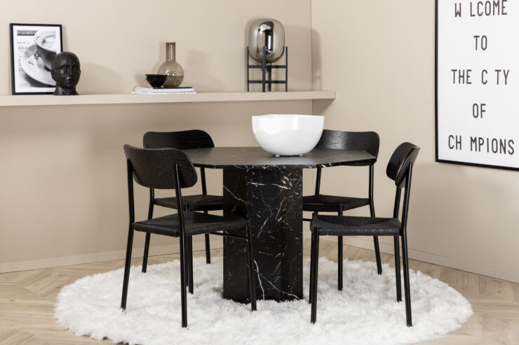 Marbs, Polly – Ensemble repas rond – Noir
