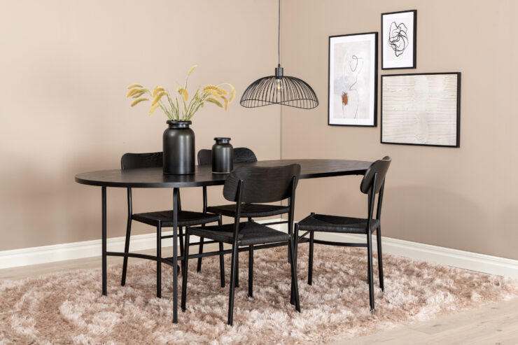 Skate, Polly – Ensemble repas ovale – Noir