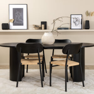 Bianca, Polly – Ensemble repas ovale – Noir