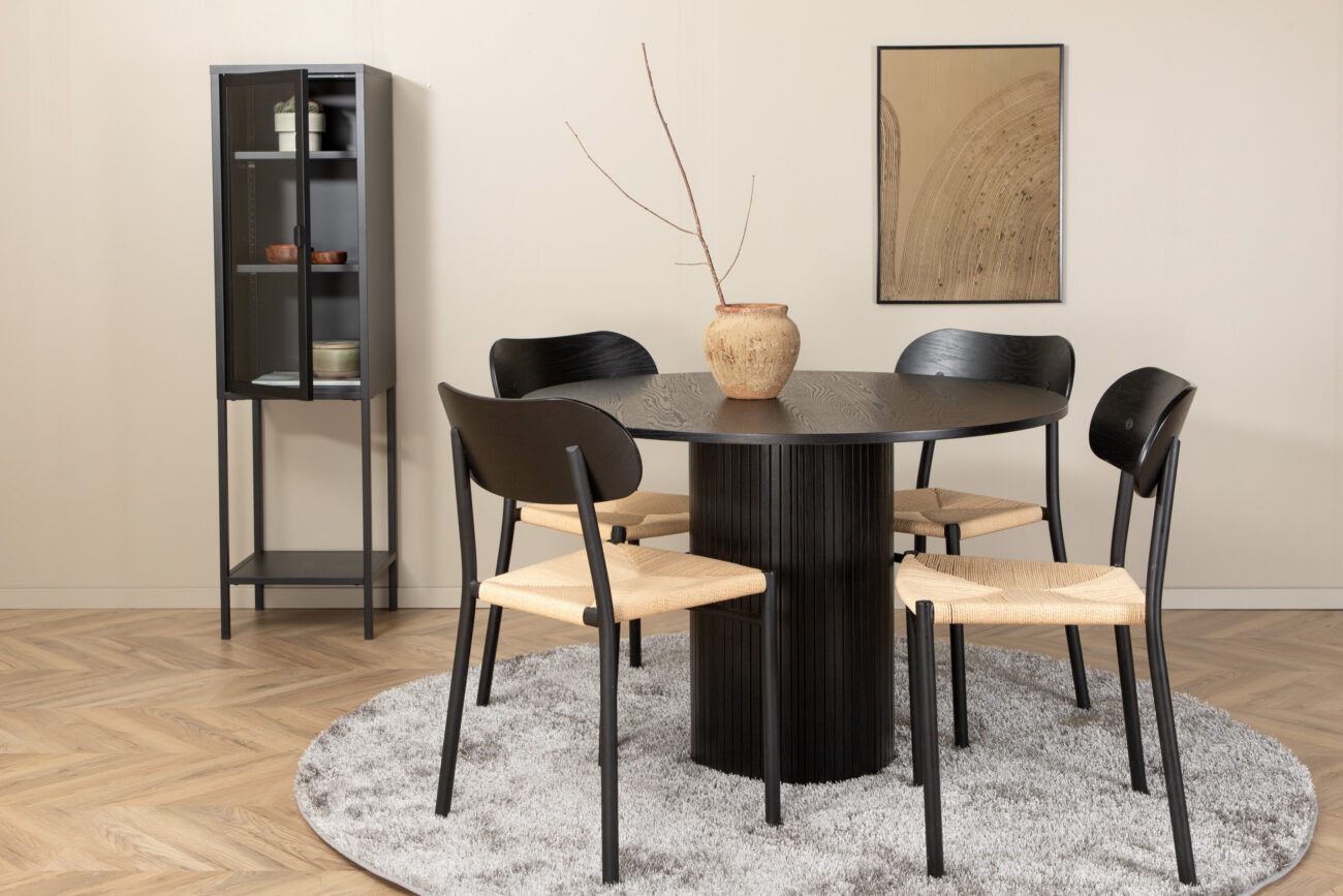 Bianca, Polly – Ensemble repas rond – Noir