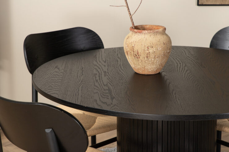 Bianca, Polly – Ensemble repas rond – Noir