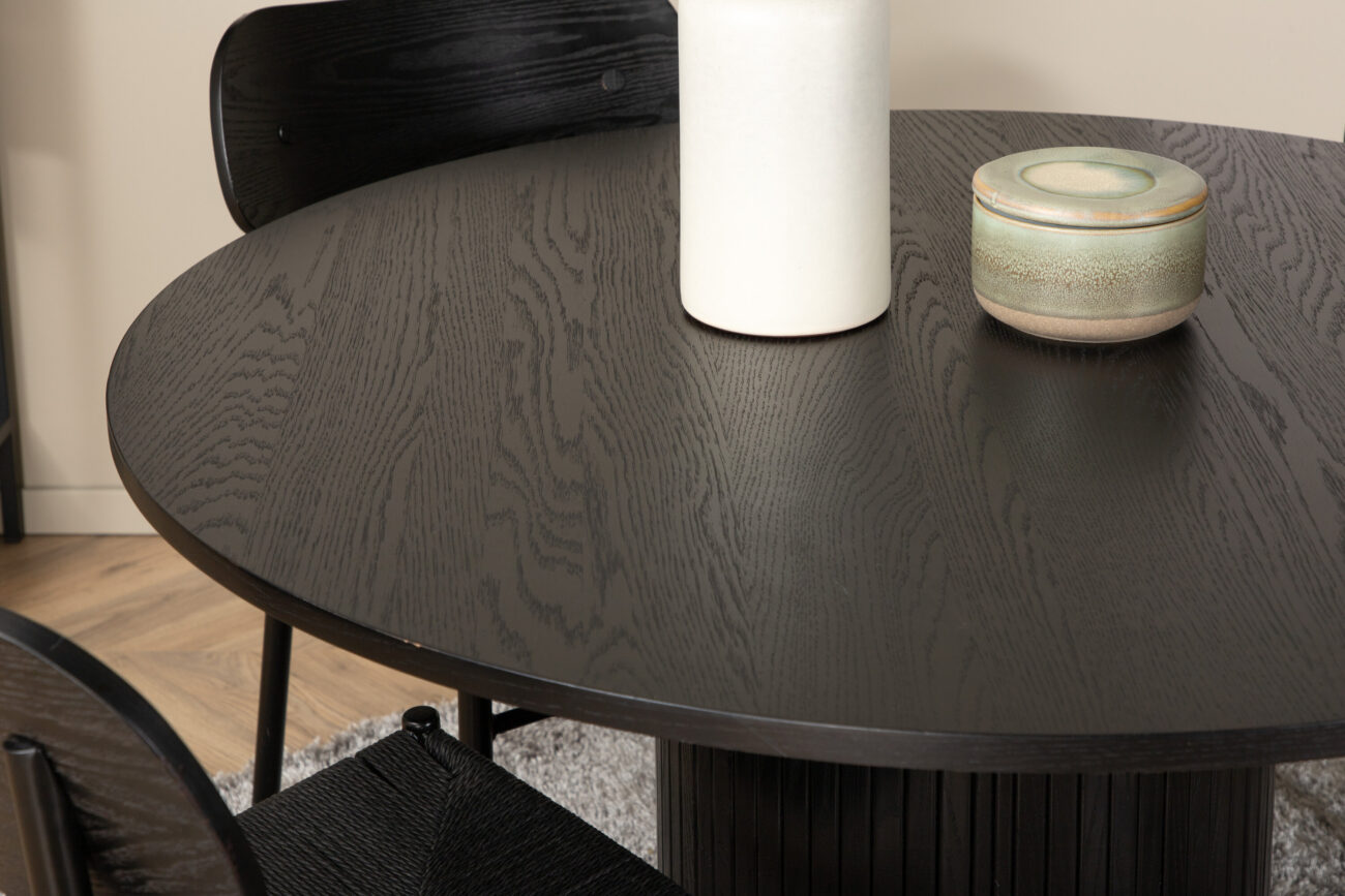 Bianca, Polly – Ensemble repas rond – Noir