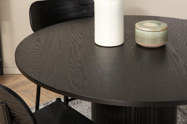 Bianca, Polly – Ensemble repas rond – Noir