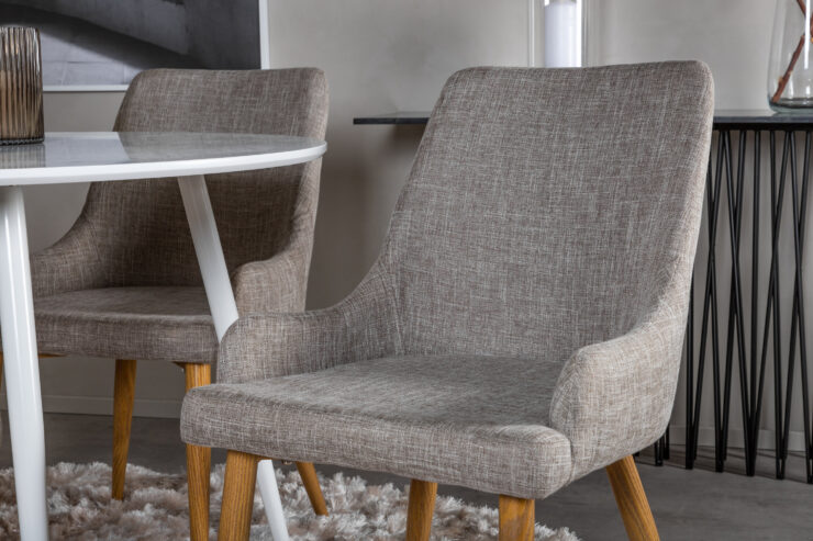 Plaza, Plaza – Ensemble repas rond – Blanc