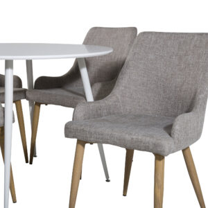 Plaza, Plaza – Ensemble repas rond – Blanc