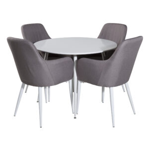 Plaza, Comfort – Ensemble repas rond – Blanc