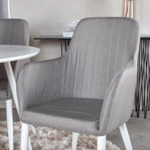 Plaza, Comfort – Ensemble repas rond – Blanc