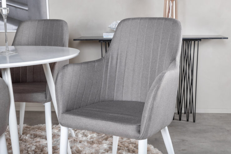 Plaza, Comfort – Ensemble repas rond – Blanc
