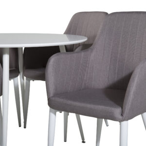 Plaza, Comfort – Ensemble repas rond – Blanc