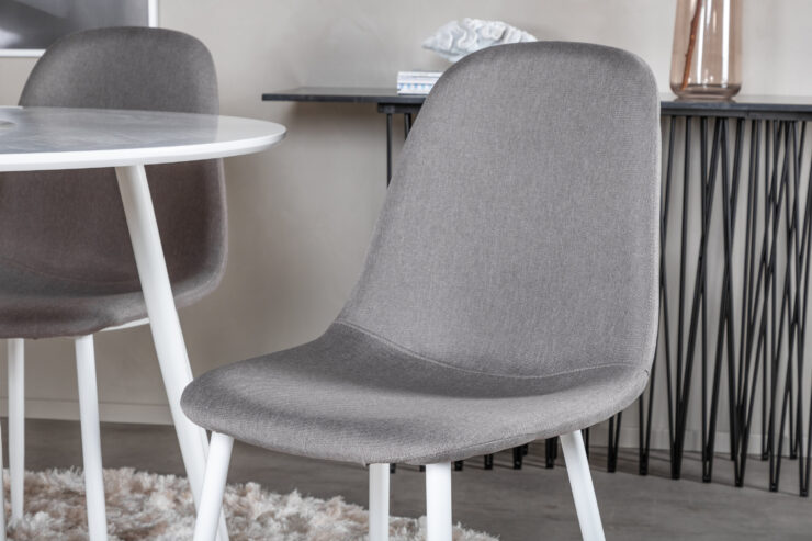 Plaza, Polar – Ensemble repas rond – Blanc
