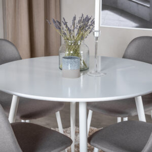 Plaza, Polar – Ensemble repas rond – Blanc