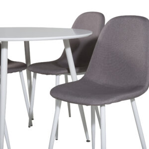 Plaza, Polar – Ensemble repas rond – Blanc