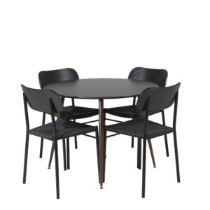 Plaza, Polly – Ensemble repas rond – Noir