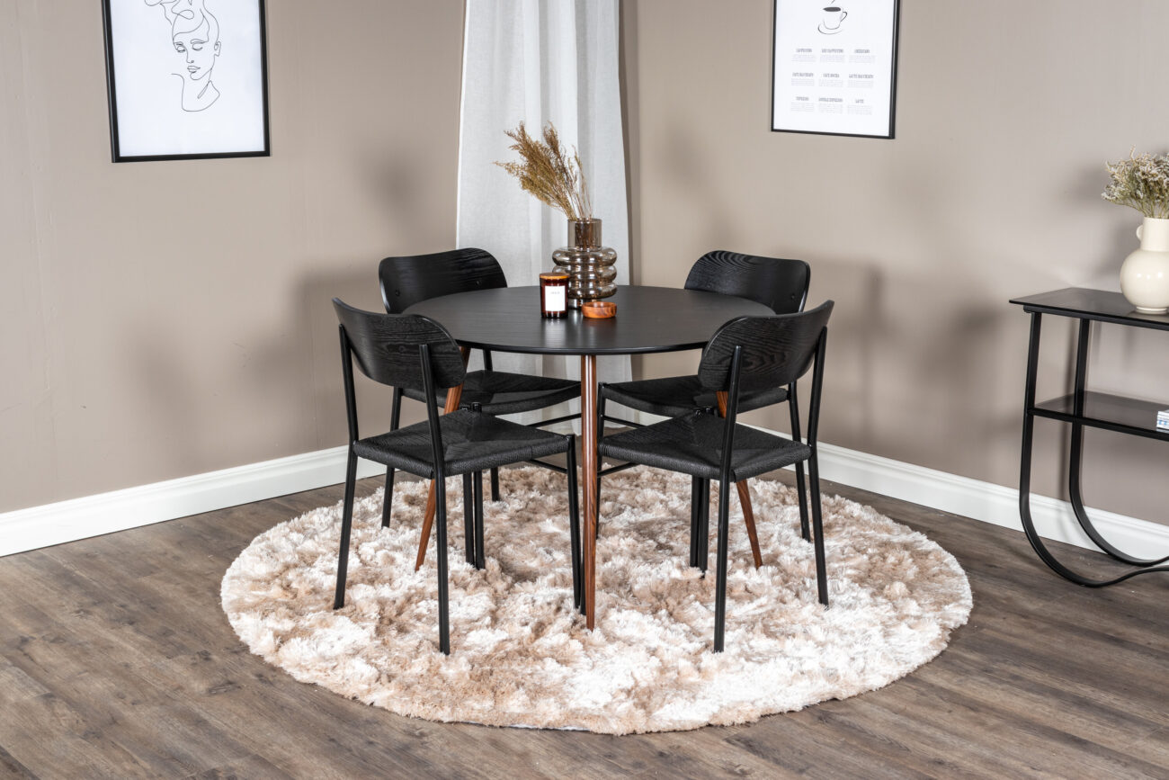 Plaza, Polly – Ensemble repas rond – Noir