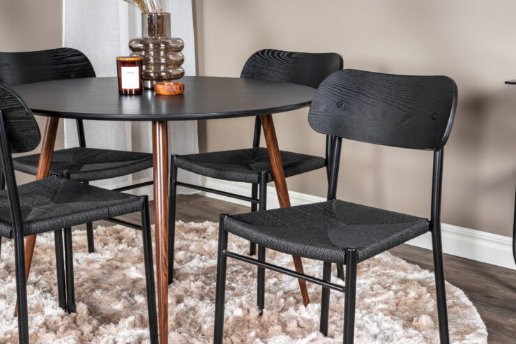 Plaza, Polly – Ensemble repas rond – Noir