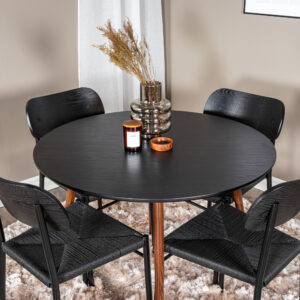 Plaza, Polly – Ensemble repas rond – Noir