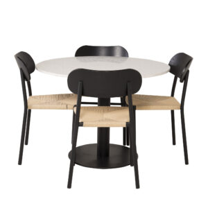Razzia, Polly – Ensemble repas rond – Blanc