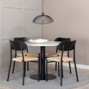 Razzia, Polly – Ensemble repas rond – Blanc
