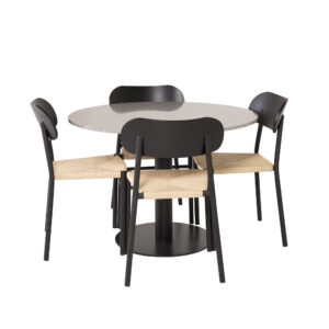 Razzia, Polly – Ensemble repas rond – Gris