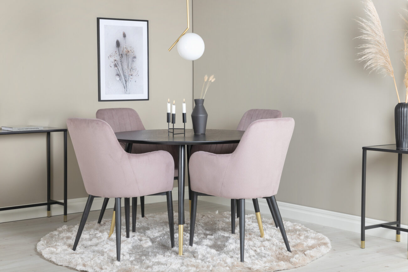 Dipp, Comfort – Ensemble repas rond – Noir