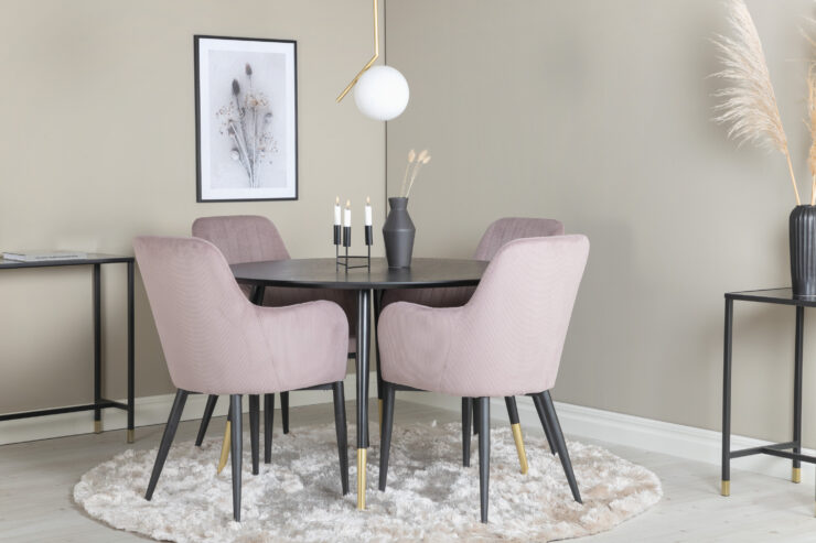 Dipp, Comfort – Ensemble repas rond – Noir