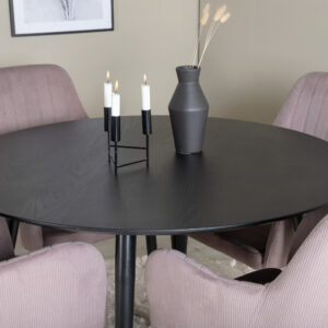 Dipp, Comfort – Ensemble repas rond – Noir