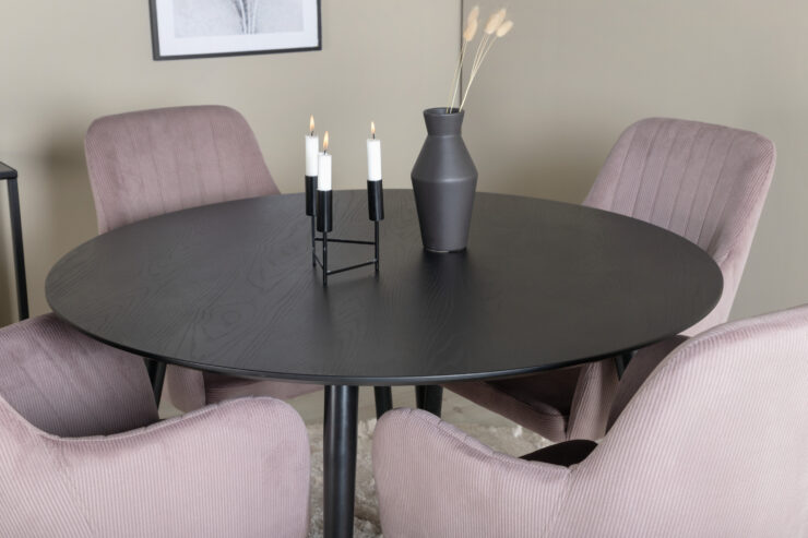 Dipp, Comfort – Ensemble repas rond – Noir