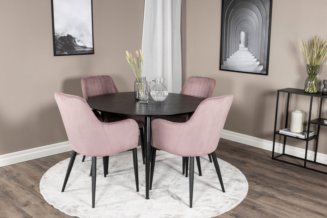 Dipp, Comfort – Ensemble repas rond – Noir