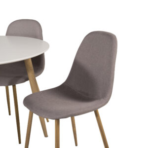 Plaza, Polar – Ensemble repas rond – Blanc