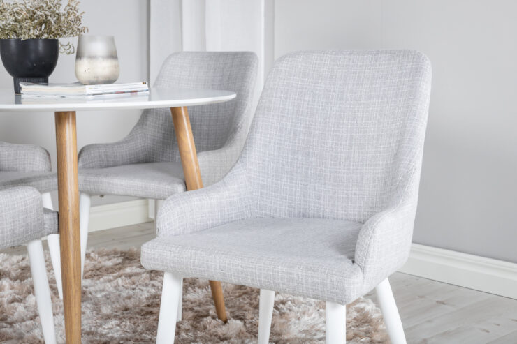 Plaza, Plaza – Ensemble repas rond – Blanc