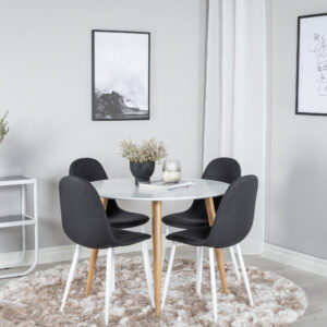 Plaza, Polar – Ensemble repas rond – Blanc